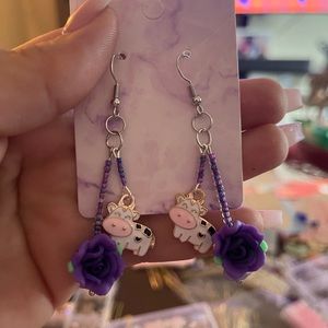 Purple rose cows